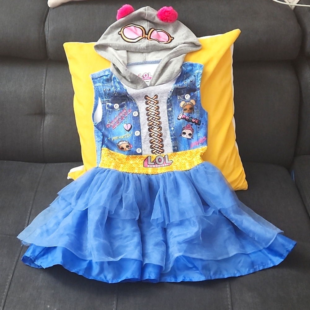 Hooded Ruffle LOL Dress